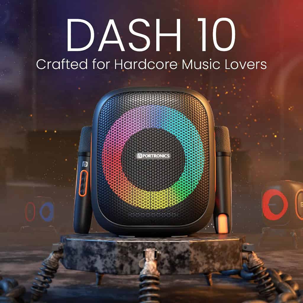 Portronics Launches Dash 10: A Wireless Dual-Bass Party Speaker