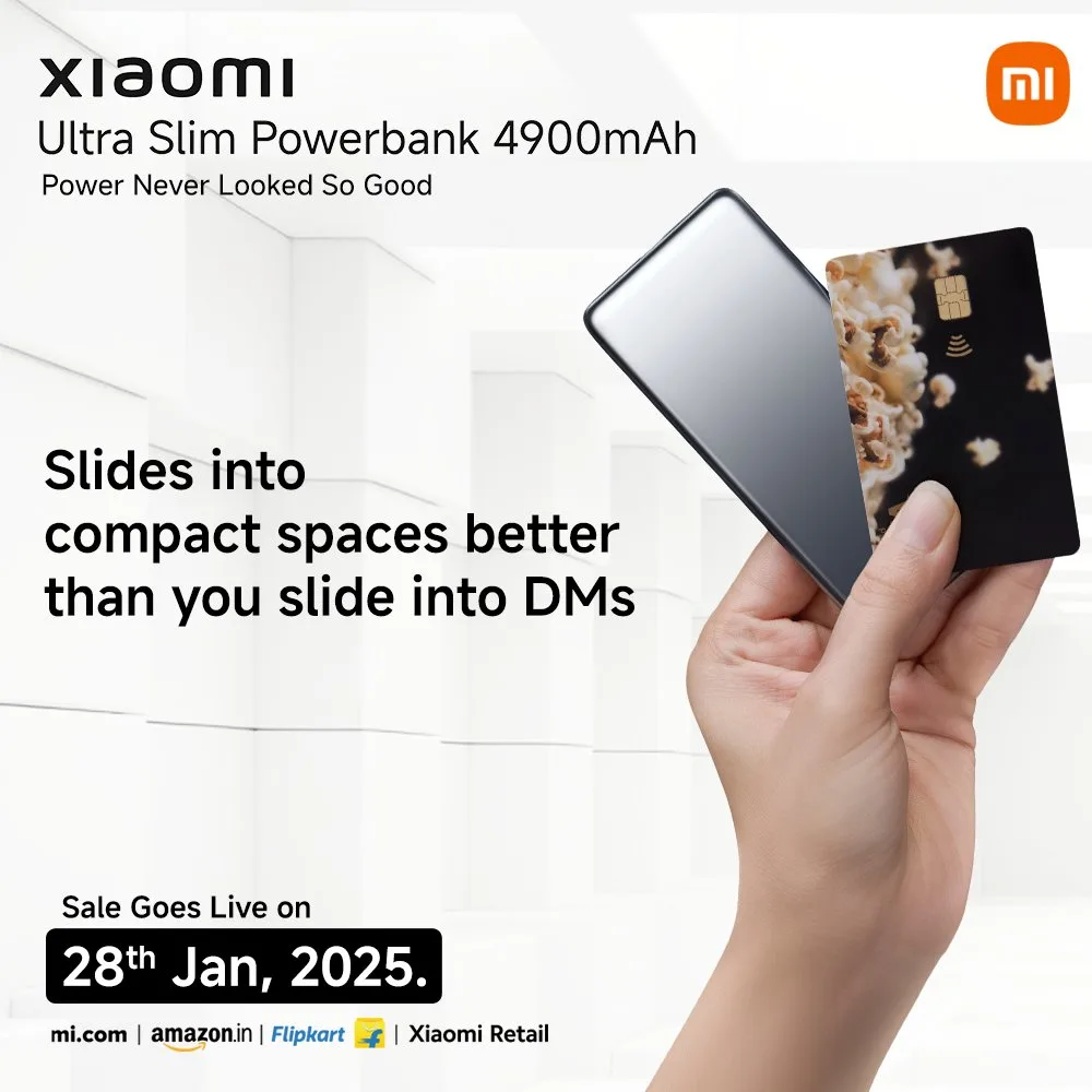 Xiaomi Ultra Slim Power Bank 4900mAh Launched in India