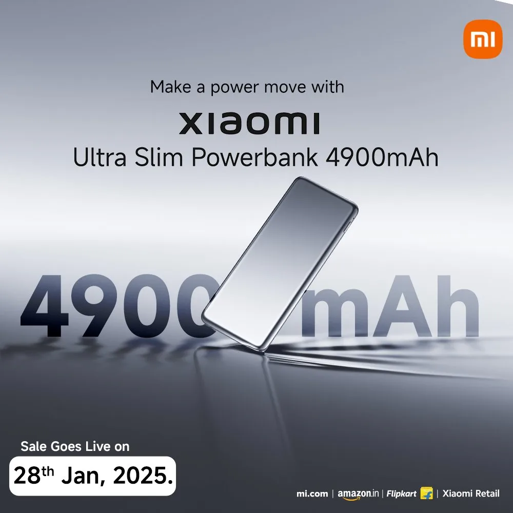 Xiaomi Ultra Slim Power Bank 4900mAh Launched in India