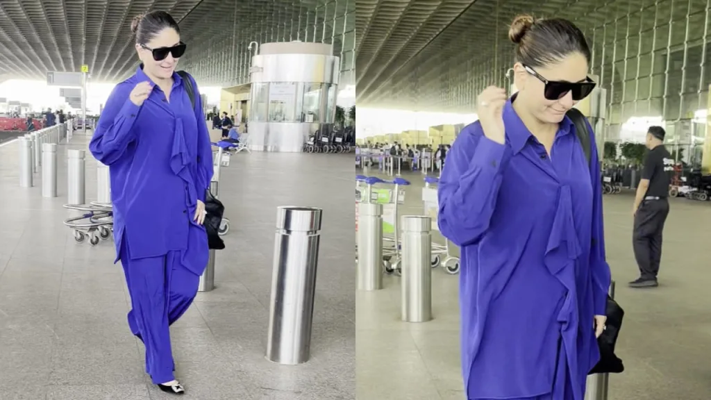 Kareena Kapoor Blue Co-ord Set: Redefining Airport Fashion in 2025 1 Kareena Kapoor
