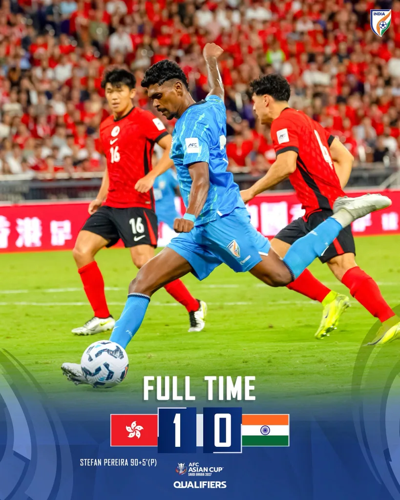 Agony in Kowloon as Late Penalty Sinks India's Hopes in AFC Asian Cup 2027 Qualifiers 1 India vs hong kong