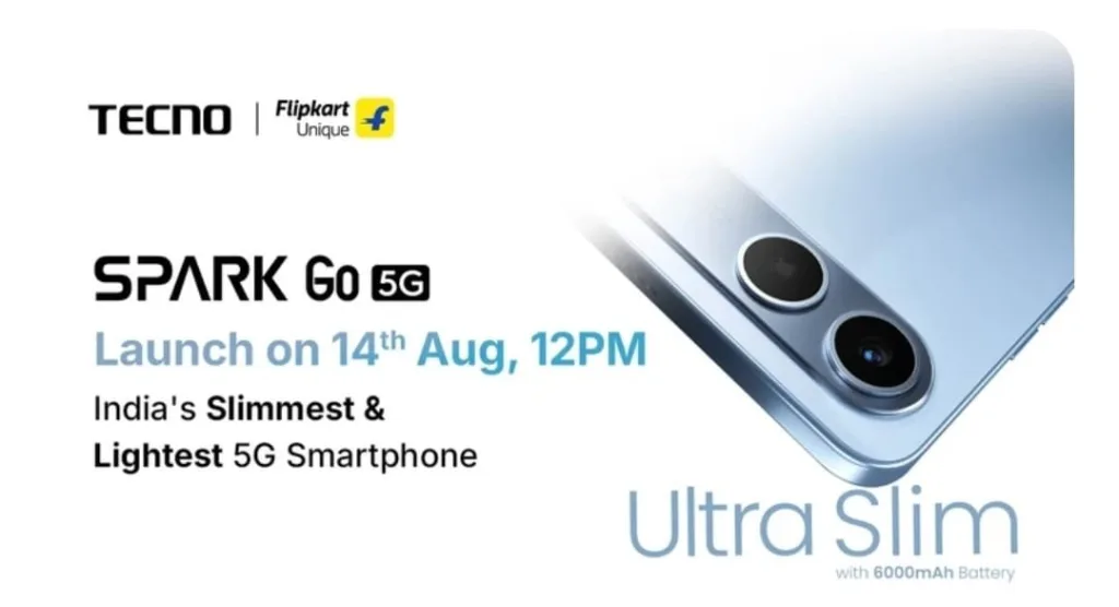 Tecno Spark Go 5G Launches August 14: 6000mAh Battery Under ₹10,000 1 Tecno Spark Go 5G