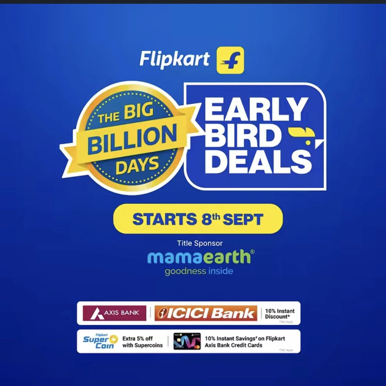 Flipkart Big Billion Days 2025: Early Bird Deals Start September 8th 1 Big Billion Days