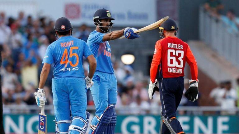 India won the 1st T20 match against England by 8 wickets