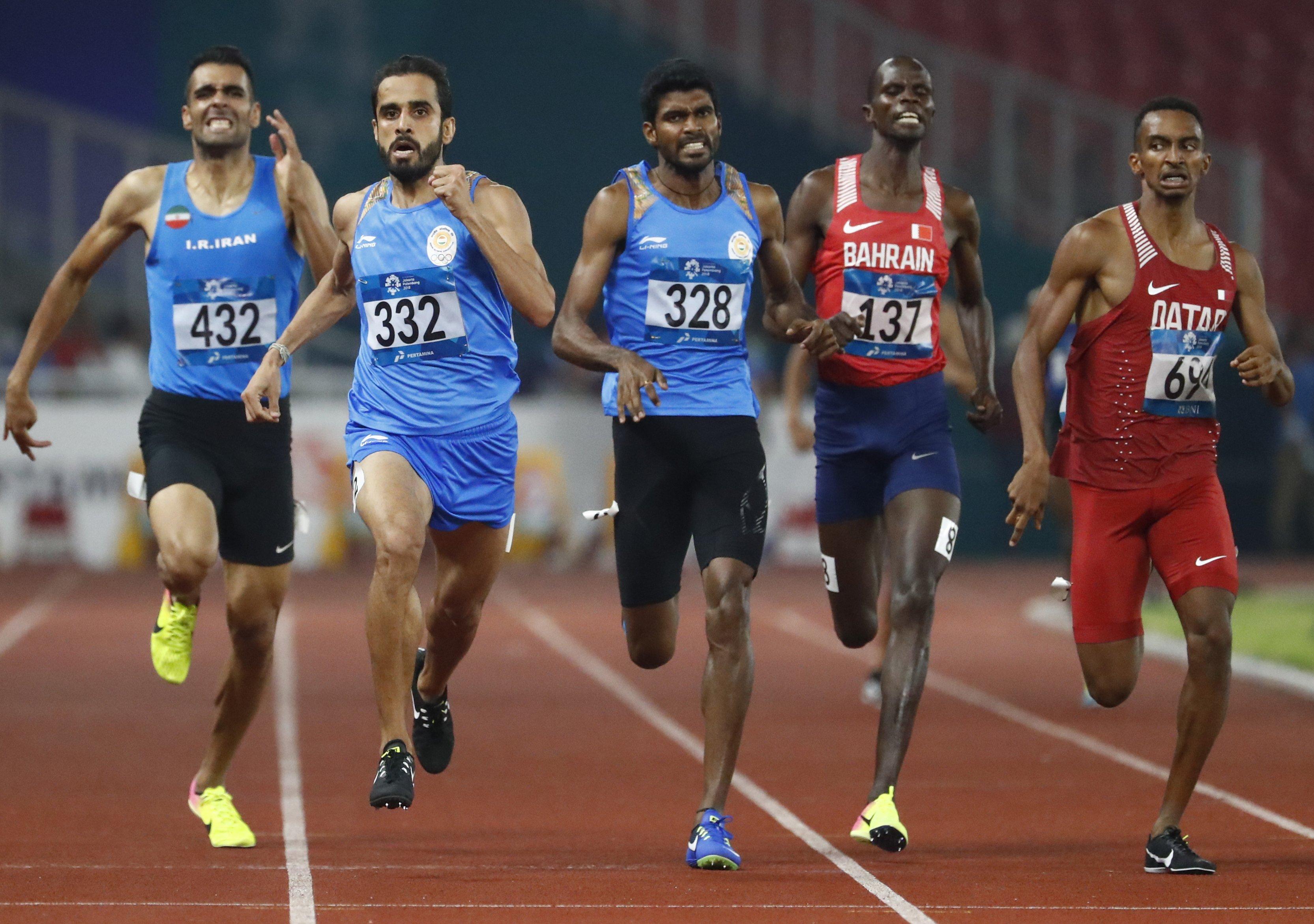 1535564558 AP 18240463511760 Jinson Johnson wins gold for India in the men's 1500 m event at the Asian Games