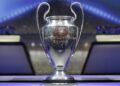 The trophy of UEFA Champions League is put on display before the UEFA Champions League draw at the Grimaldi Forum, in Monaco, Thursday, Aug. 24, 2017. (AP Photo/Claude Paris)