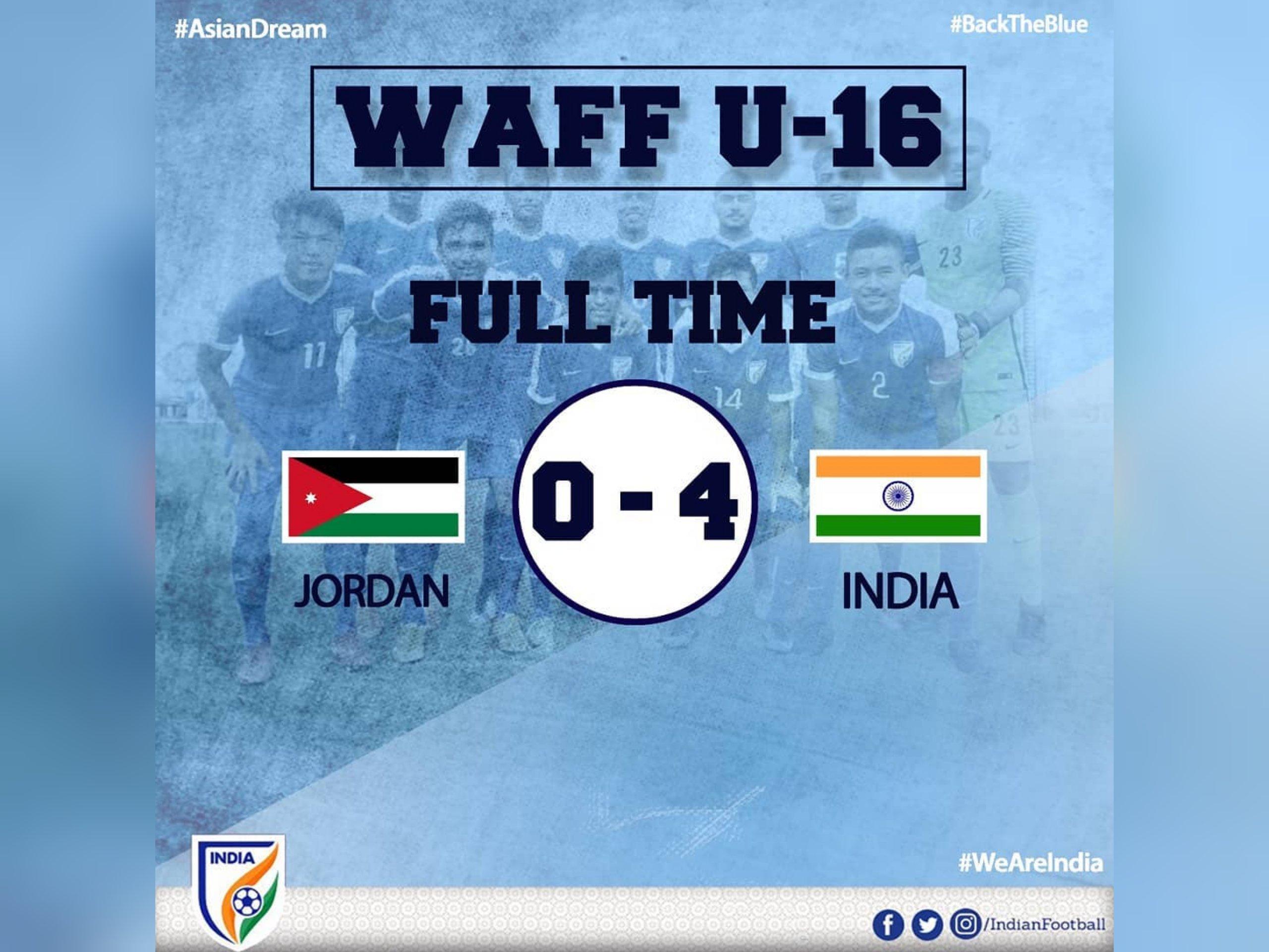 A comfortable win for India U-16 football team.