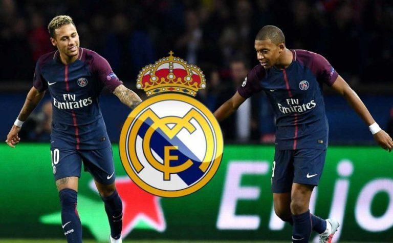 PSG may be forced to sell Neymar or Mbappe, so Real Madrid is keeping a close eye on them