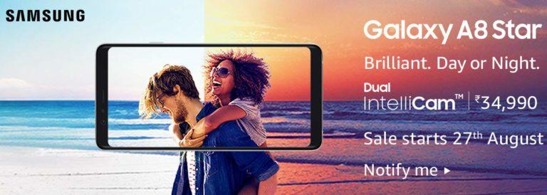 Samsung Galaxy A8 Star teased on Amazon | See Price, Specifications and Availability here.