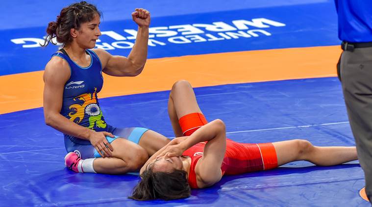 vinesh phogat m Vinesh Phogat becomes the first Indian woman wrestler to win gold