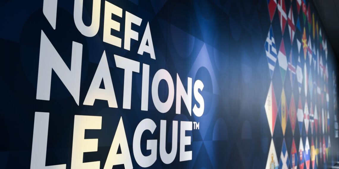 LAUSANNE, SWITZERLAND - JANUARY 23: A general view inside the SwissTech Convention Centre prior to the UEFA Nations League Draw on January 23, 2018 in Lausanne, Switzerland. (Photo by Stephen McCarthy - UEFA/UEFA via Sportsfile)