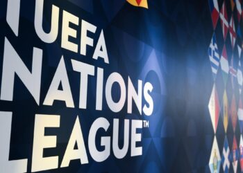 LAUSANNE, SWITZERLAND - JANUARY 23: A general view inside the SwissTech Convention Centre prior to the UEFA Nations League Draw on January 23, 2018 in Lausanne, Switzerland. (Photo by Stephen McCarthy - UEFA/UEFA via Sportsfile)