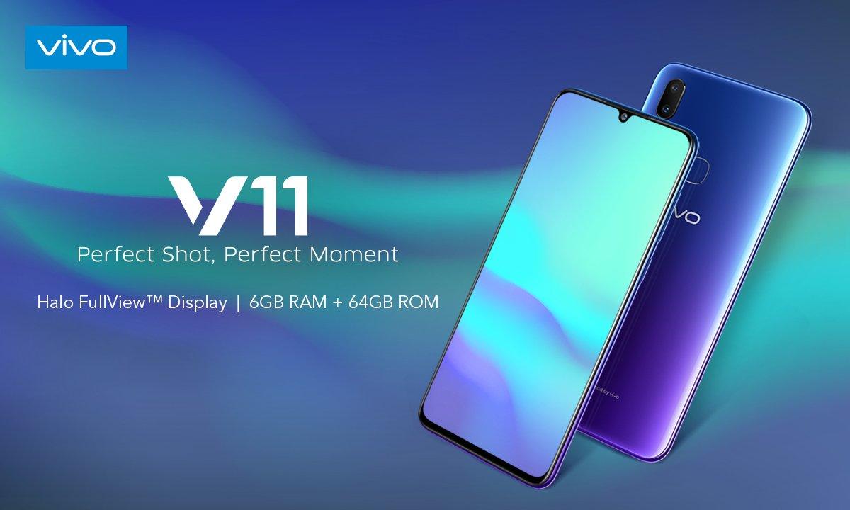 Vivo V11 : Specifications, Launch, Price and Availability.