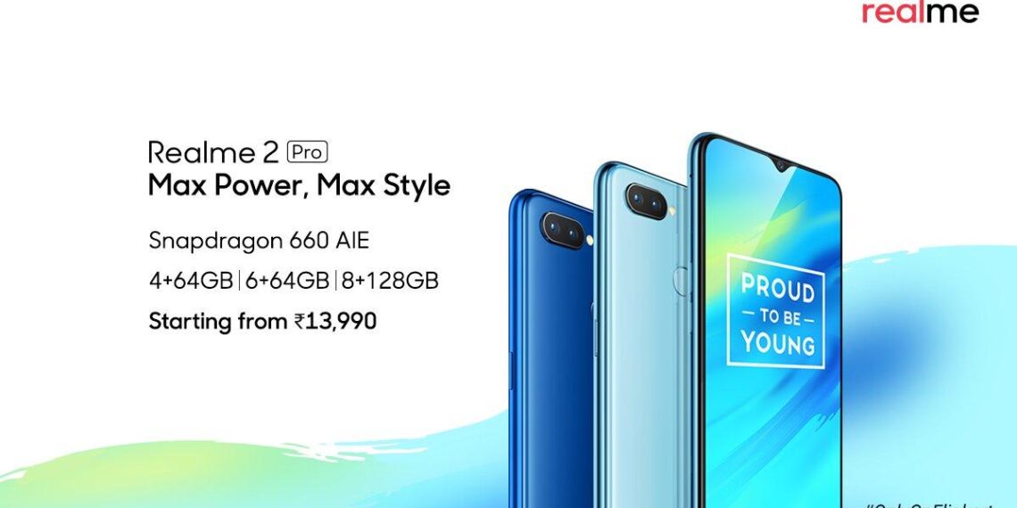 RealMe 2 Pro launched with Snapdragon 660 and up to 8 GB RAM from just Rs.13,990 base variant.