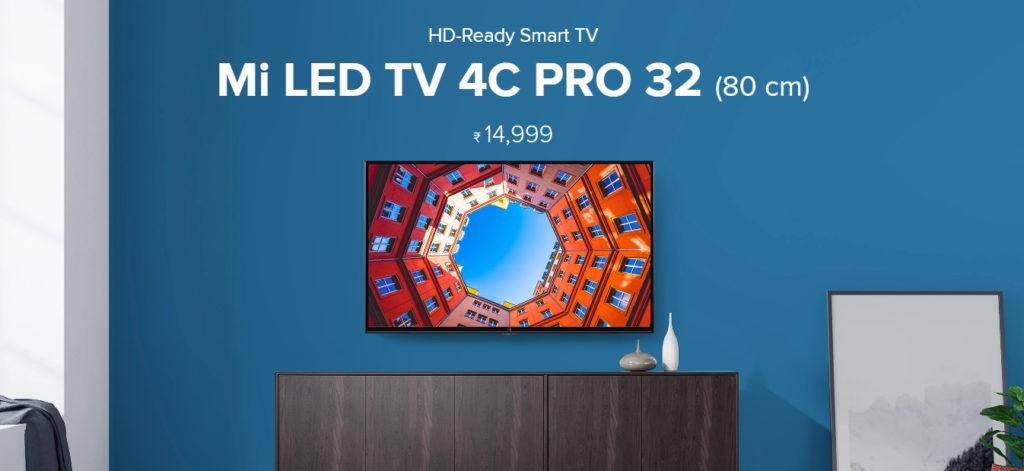 Fullscreen capture 9302018 14312 PM.bmp The 3 new Android TVs - Mi TV 4 Pro, 4A Pro and 4C Pro have a starting price tag of Rs.14,999