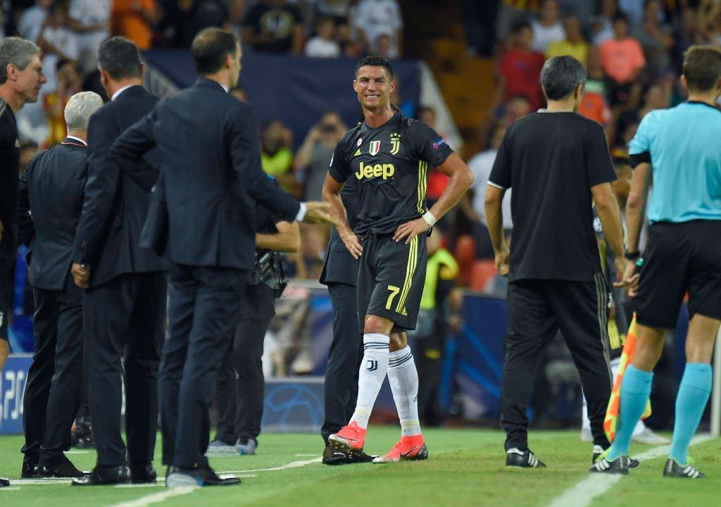 Ronaldo was shown red card in his Champions League debut match for Juventus