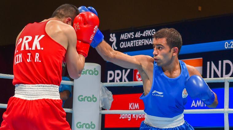 amit 7592 Amit Panghal wins gold in Boxing Men's Light Fly (49kg) final in Asian games 2018