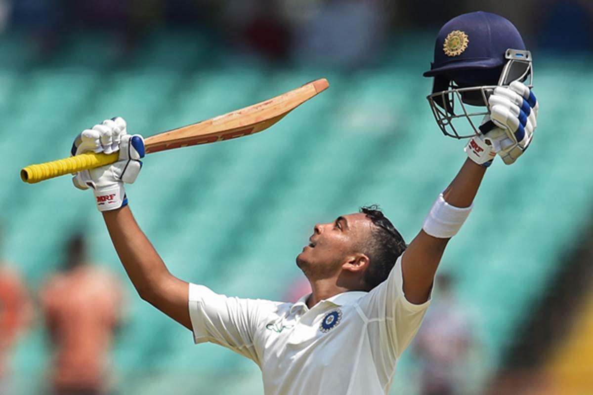 prithvi1 India beat West Indies in the 1st Paytm Test, Virat Kohli,Prithvi Shaw and Jadeja scored tons, Kuldeep took a fifer as India registered biggest ever Test win (by innings)