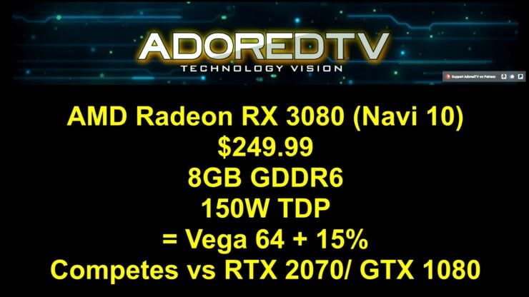 AMD Navi RX 3080, 3070 & 3060 GPU Specs & Prices Leaked