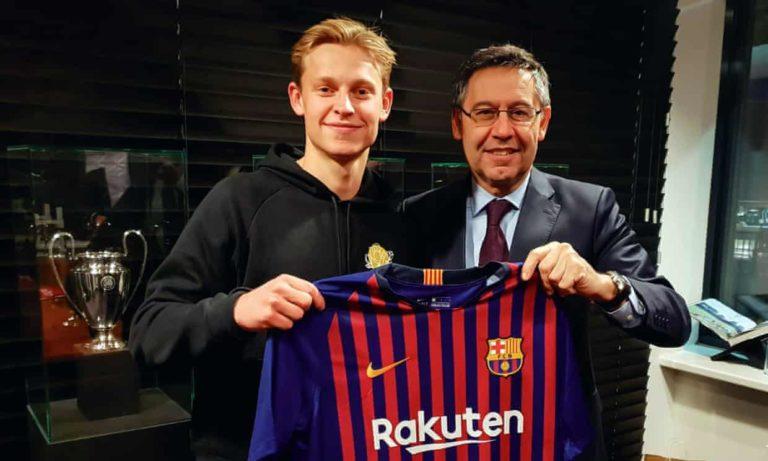 Ajax Midfielder Frenkie de Jong to join Barcelona for €75m in the summer transfer