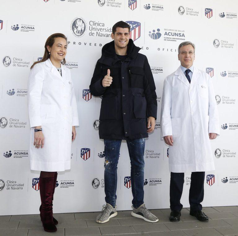 Morata at Atletico Madrid's medical