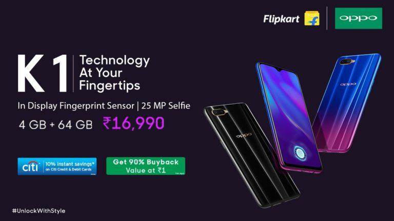 Oppo to set new standards with the new Oppo K1 with In display fingerprint scanner at Rs.16,990.