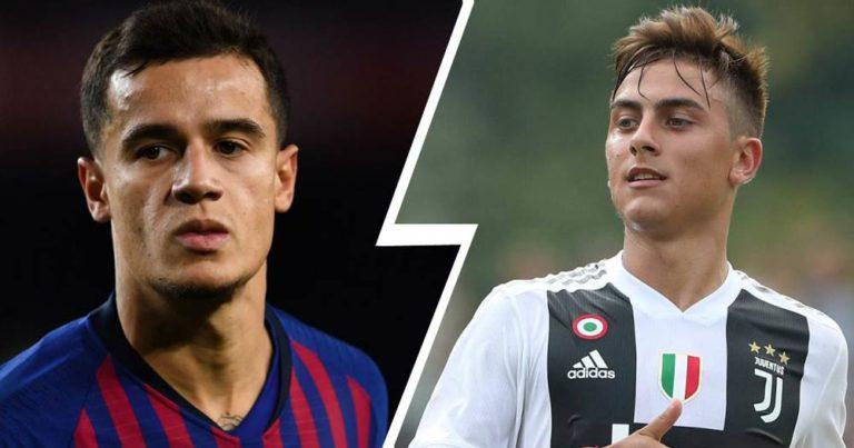 Juventus has offered a swap deal of Coutinho-Dybala to Barcelona