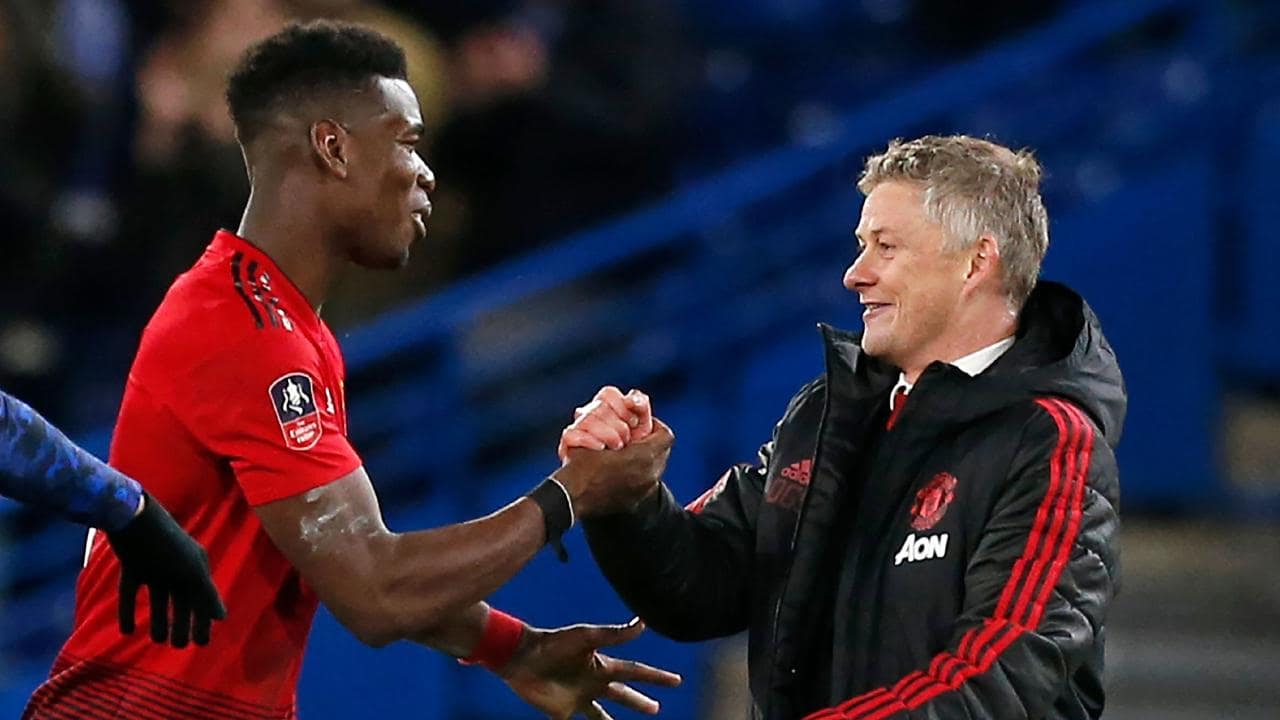 Solskjaer with Pogba