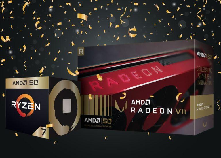 AMD launches 50th Anniversary Ryzen 7 2700X & Radeon VII Gold Editions