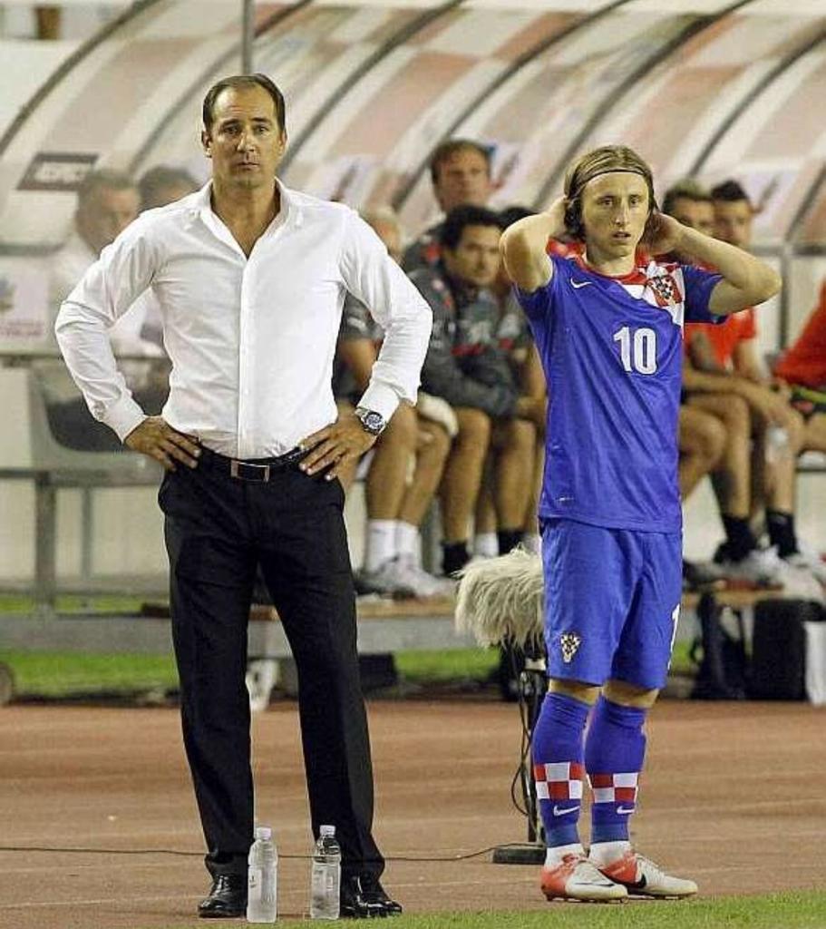 Igor Stimac with Luka Modric