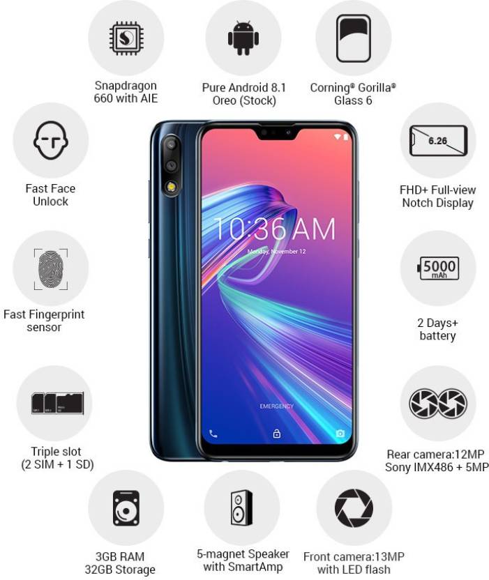asus zenfone max pro m2 zb630kl 4d005in original imafbqg8ggrbszwv 1 Top 10 Smartphones to play PUBG under Rs.10,000 in India | June 2019.