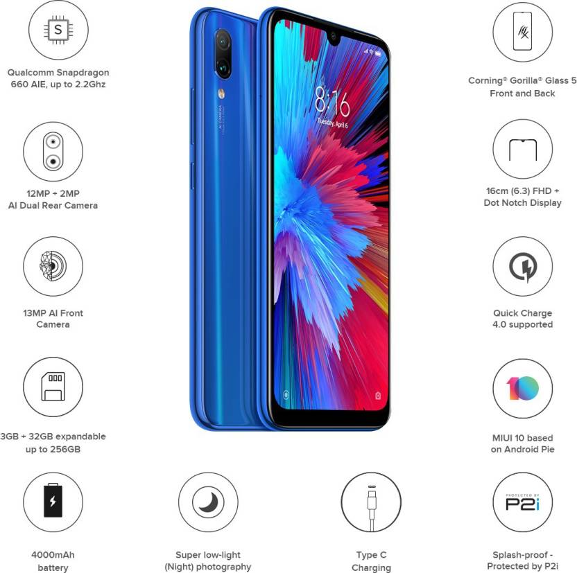 mi redmi note 7 mzb7264in original imafgdbj7mgfczbf Top 10 Smartphones to play PUBG under Rs.10,000 in India | June 2019.