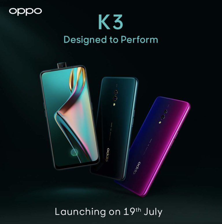 OPPO K3 is launching on 19th July, Official trailer out.
