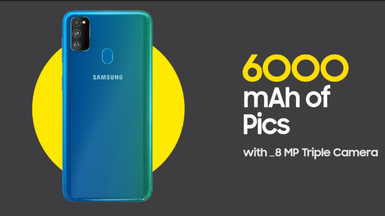 Samsung M30s is coming with a monstrous 6000mAh battery.