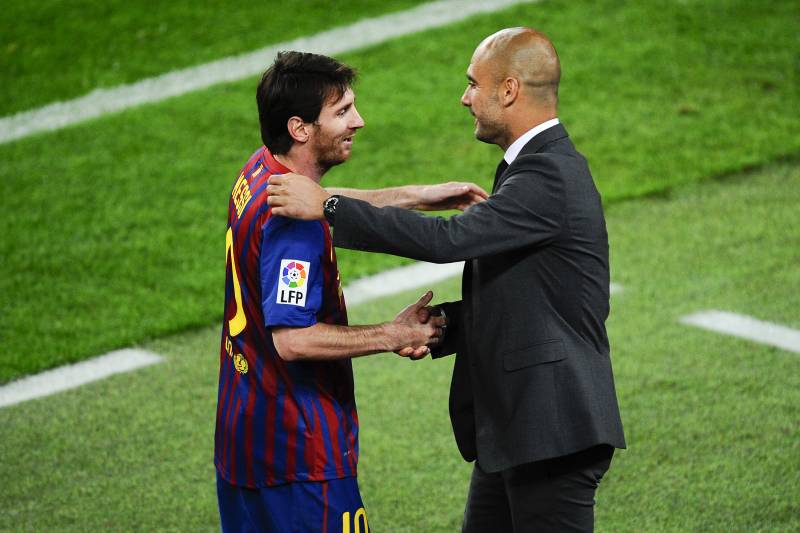 messi and guardiola