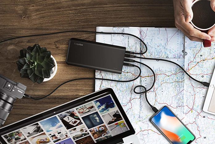 EasyAcc 20000mAh 18W Quick Charge Power Bank now at 45% off