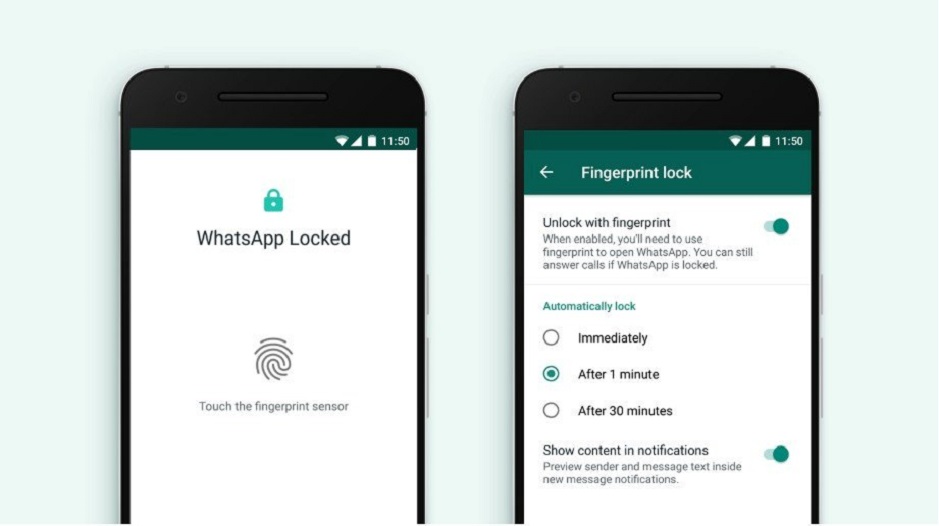 WhatsApp adds Fingerprint Unlock Feature for Android