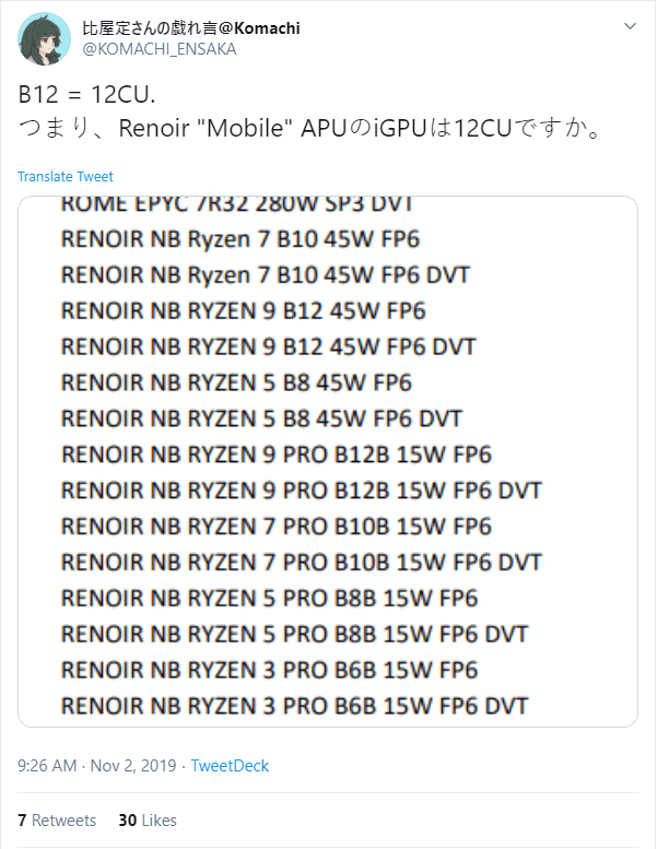 AMD Ryzen 4000 Renoir Zen 2 APUs to sport Vega 12 & Vega 15 iGPUs