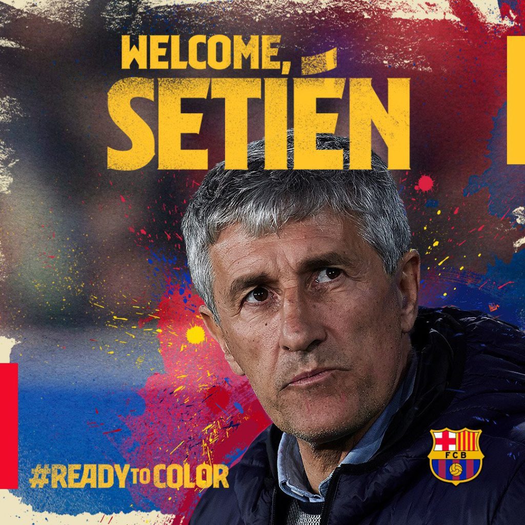 Barcelona appoints head coach of Real Betis, Quique Setién to replace Ernesto Valverde.
