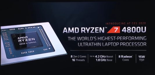 CES 2020: 7nm Zen 2 AMD Ryzen 4000U Mobile processors launched