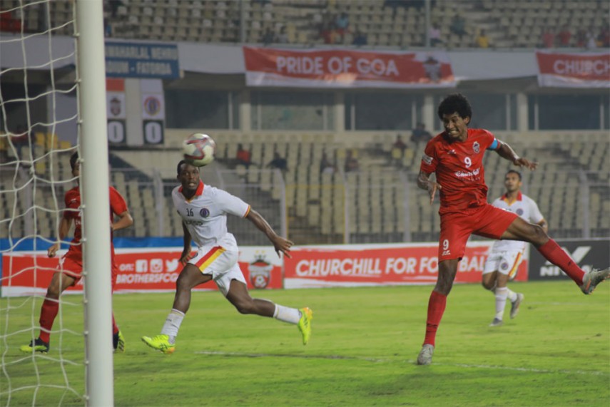 Willis Plaza vs East Bengal 571 855 Willis Plaza headed home a 90th-minute winner to get Chruchill Brothers’ 1-0 win over East Bengal