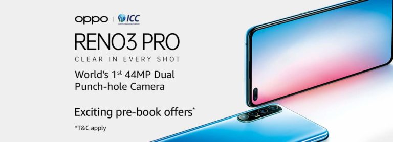 Oppo Reno 3 Pro launched at only Rs.29,990 with 44 MP dual punch hole camera| Sale starts on 6th March
