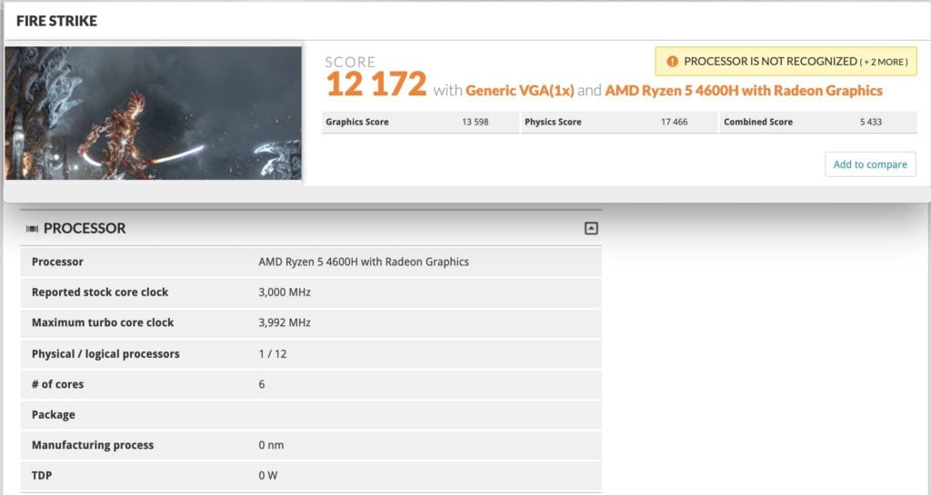AMD Ryzen 5 4600H APU is within striking distance of the Intel Core i7-10750H says benchmarks