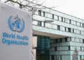A logo is pictured outside a building of the  World Health Organization (WHO) during an executive board meeting on update on the coronavirus outbreak, in Geneva, Switzerland, February 6, 2020. REUTERS/Denis Balibouse - RC2YUE95D6BJ