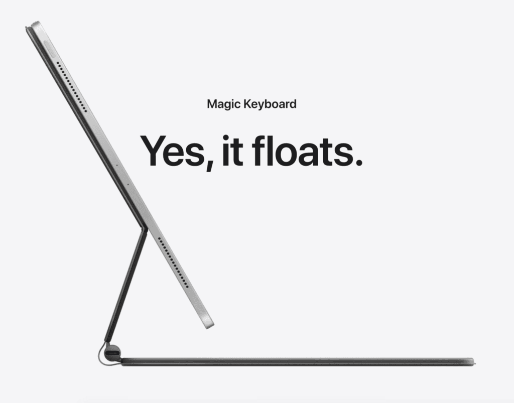 The new iPad Pro's Magic Keyboard with trackpad support starts at $299