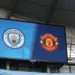 MANCHESTER, ENGLAND - SEPTEMBER 07: General view of the screen showing the club badges ahead of the Barclays FA Women's Super League match between Manchester City and Manchester United at Etihad Stadium on September 07, 2019 in Manchester, United Kingdom. (Photo by Catherine Ivill/Getty Images)
