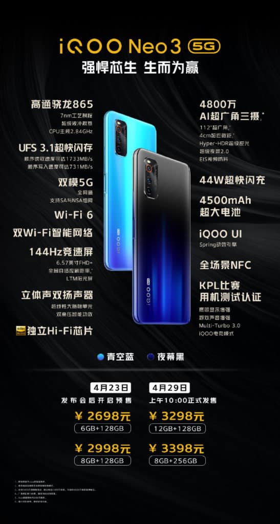 007B27Qzly1ge3qnrlb0fj30u01k47wk iQOO Neo 3 5G launched with 144Hz display, Snapdragon 865, and 44W fast charging at just 0