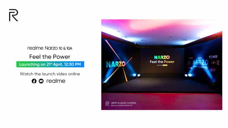 Realme Narzo 10 and Narzo 10A launching on April 21