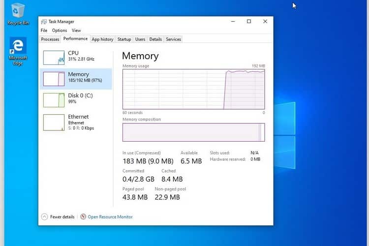 Windows 10 on 192MB RAM: Experiment by a Twitter user of age 16
