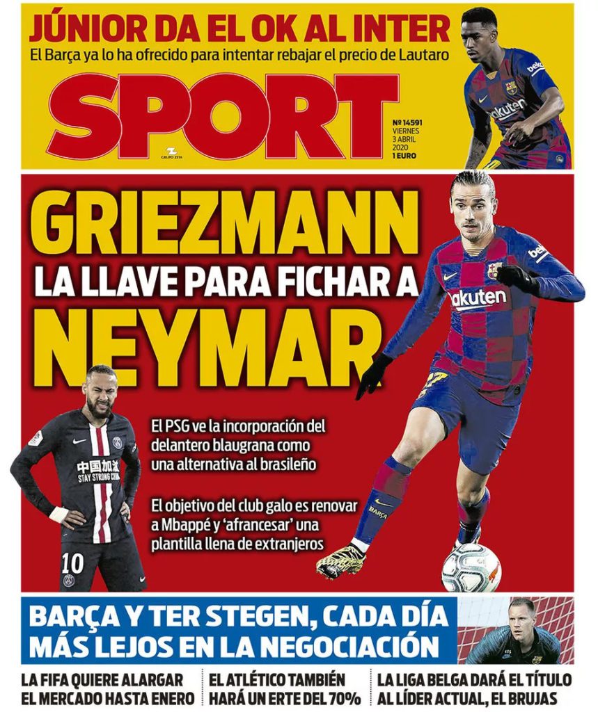 Antoine Griezmann is the key to bring Neymar back to Camp Nou